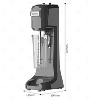Machine à milkshake en acier inoxydable Baiwin, mélangeur de boissons commercial, mixeur électrique pour cantine, restaurant, snack-bar