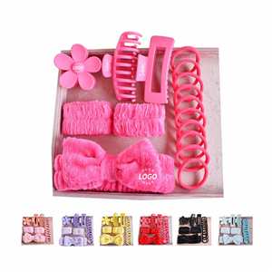 ชุดยางรัดผมซุปเปอร์ซับน้ำสำหรับขายส่ง พร้อมปักโลโก้ตามสั่ง ที่คาดผม ที่รัดข้อมือ ที่คาดผมสำหรับล้างหน้า กิ๊บหนีบผม สำหรับเป็นของขวัญสำหรับเด็กผู้หญิง - Product Image 1