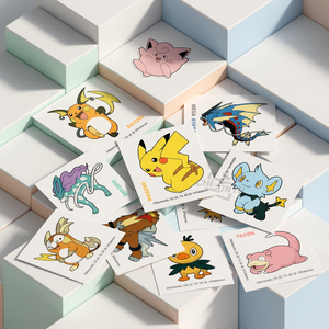 DIY Cartoon PVC Sticker Set 18 PCS Cute Character Kawaii <b>Kids</b> School <b>Diary</b> Phone Case Pikaed Random Korean Anime UV Printed - Product Image 2