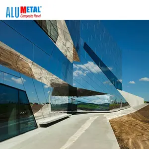 Alumetal mirror dibond alu cobond aluminum composite panel 5mm aluminum wall panels exterior mirror
