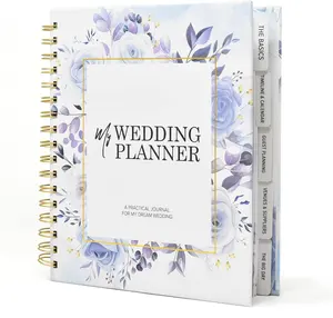 Wholesales Customized Logo Wedding Planner Bridal Planning Book Wedding Notebook and Planner Anniversary Beautiful Engagement