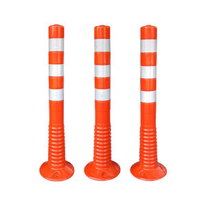 <span class=keywords><strong>Poteau</strong></span> de délinéation de barils de signalisation réfléchissants en plastique de sécurité flexible robuste avec <span class=keywords><strong>poteau</strong></span> d'avertissement de cône de <span class=keywords><strong>base</strong></span> - Product Image 1