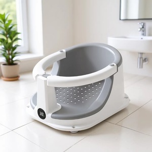 Baby <b>Bath</b> Seat <b>Support</b> Frame Temperature Sensitive Chair 0-12 Months Plastic Recliner <b>Bath</b> Rack - Product Image 1