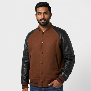 Chaqueta Varsity de Béisbol de Satén 100% Poliéster, Nueva Colección 2025, Chaqueta Bomber Personalizada con Letras, para Hombres de Tallas Grandes - Product Image 1