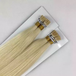 Extensiones de Cabello Humano Virgen Ruso de Doble Trama, Premium, Sin Procesar, con Punta I, Pre-Adheridas con Queratina, Venta al por Mayor de Fábrica - Product Image 1