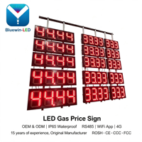 Letrero Digital LED para Exteriores con Precio, Control Inalámbrico Verde Regular, Letrero LED con Número de Precio para Gasolinera