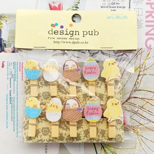 คลิปหนีบรูปไม้ลายสัตว์ ขนาด 3.5 ซม. จำนวน 10 ชิ้น สำหรับตกแต่งผนัง งานฝีมือ คลิปไม้รักษ์โลก - Product Image 2