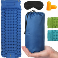 Matelas de camping gonflable léger avec oreiller intégré, coussin d'air portable, tapis de couchage imperméable pour sac à dos