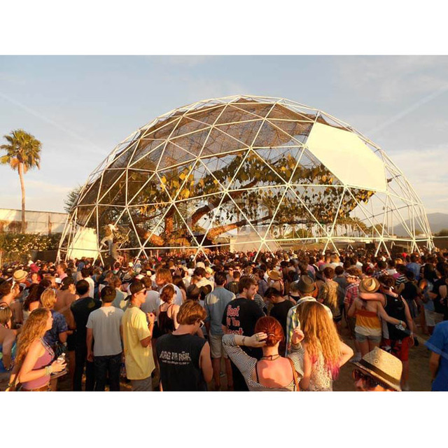 Dia=10m Silver/White Hot Sale Outdoor Aluminum Big Steel Geodesic Structure Exhibition Event Dome Tent with Hold Lock Portable
