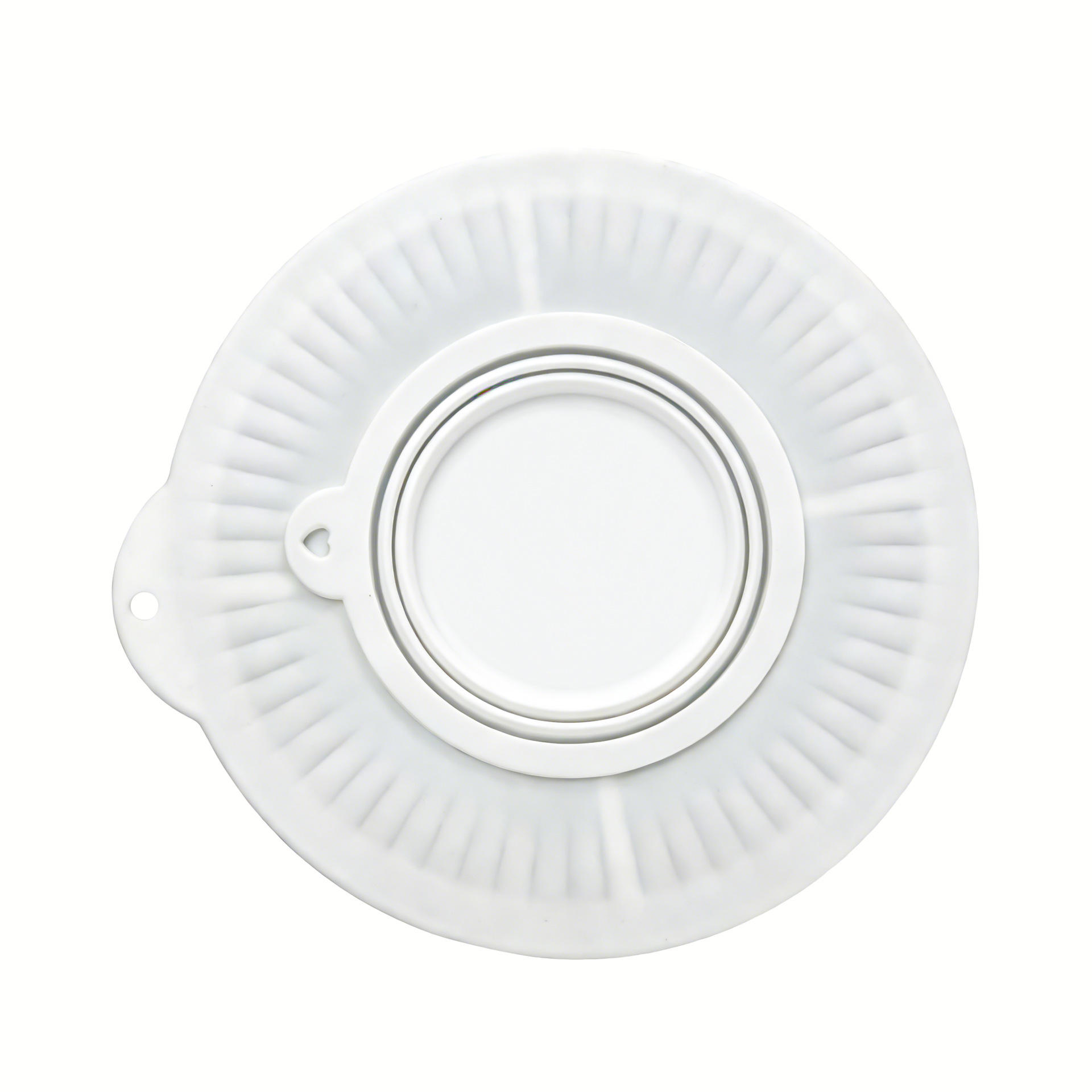 Couvercle anti-éclaboussures avec bol pliable-blanc