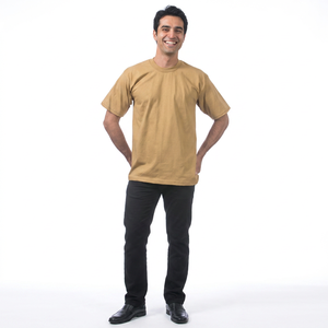 T-shirts amples pour hommes, grandes tailles, été, fitness, coupe décontractée, 100 % coton et polyester, col rond, chemises décontractées pour hommes 2026 - Product Image 1