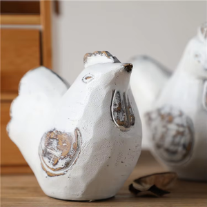 Adornos Modernos para el Hogar, Regalos Decorativos de Resina para Sala de Estar, Decoraciones Creativas, <span class=keywords><strong>Gallo</strong></span> de Resina Blanca para Hotel - Product Image 3