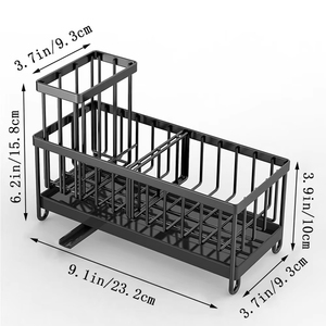 고품질 스펀지 홀더 싱크대 캐디, 브러쉬 홀더 포함 주방 싱크대 정리함 - Product Image 2