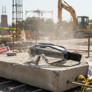 نظارات أمان مضادة للغبار CE <span class=keywords><strong>ANSI</strong></span> <span class=keywords><strong>Z87</strong></span>، إطار مقاوم للصدمات من مادة TPR، نظارات أمان للعمل والرماية - Product Image 2