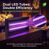 Piège à moustiques et à mouches électrique LED 7W écologique en ABS pour usage commercial intérieur/extérieur, anti-insectes par électrocution pour la lutte antiparasitaire