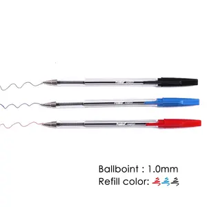 FOSKA 150 mm Kugelschreiber Premium langlebiger Plastik-Transparenter Stift 50 Stück schwarzer Kugelschreiber mit 0,7 mm Kugelspitze
