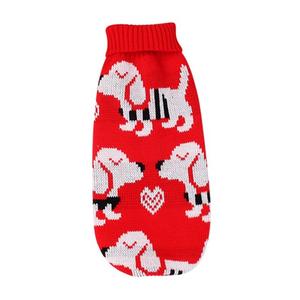 क्रिसमस बिल्ली कुत्ते स्वेटर लुवर कुत्ते के कपड़े पिल्ला जैकेट पालतू जानवर पोशाक एक्रिलिक कार्टून ठोस कोट और जैकेट - Product Image 6