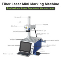 Personnalisé Nouveau Plastique Pcb Métal Logo Photo Fibre Imprimante Laser Portable Mini Fibre Laser Machine De Marquage Avec Ordinateur Intégré