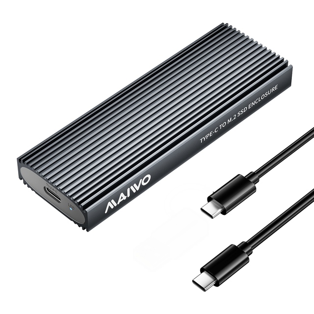 Tool Free NVMe M.2 SSD Enclosure 10Gbps USB Type C Screwless M.2 SSD Casing With Button Design