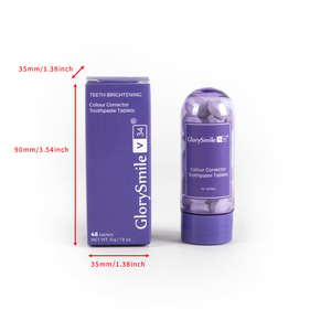 Tabletas de Pasta Dental Vegana Morada Blanqueadora, Pasta Dental Sólida <span class=keywords><strong>Masticable</strong></span>, 45 Unidades, Tamaño Viaje, Hojas de Pasta Dental con Logotipo Personalizado - Product Image 5