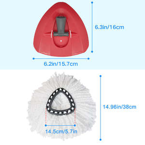 Lot de 4 lingettes de rechange pour serpillière avec brosse de nettoyage en profondeur et manche, tête de serpillière multifonction en microfibre pour Vileda EasyWring - Product Image 3