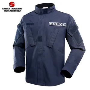 Rip Stop abito su misura uniforme della guardia di sicurezza blu scuro
