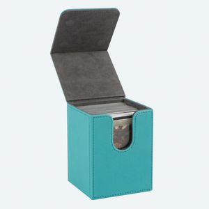 Boîte à cartes à chargement par le haut FX minimaliste à motif damier avec aimant puissant pour jeux de cartes à collectionner, en cuir PU professionnel - Product Image 1
