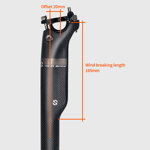 TOSEEK Tube en <span class=keywords><strong>carbone</strong></span> + pince en alliage d'aluminium, <span class=keywords><strong>tige</strong></span> <span class=keywords><strong>de</strong></span> <span class=keywords><strong>selle</strong></span> <span class=keywords><strong>de</strong></span> vélo en fibre <span class=keywords><strong>de</strong></span> <span class=keywords><strong>carbone</strong></span>, aluminium 3K mat brillant pour VTT et vélos <span class=keywords><strong>de</strong></span> route à suspension - Product Image 5