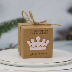 Boîte-cadeau en papier Kraft 50 pièces, <span class=keywords><strong>dragées</strong></span> pour <span class=keywords><strong>mariage</strong></span>, décoration pour Baby Shower garçon et fille, fournitures pour fête de révélation du genre, anniversaire - Product Image 6