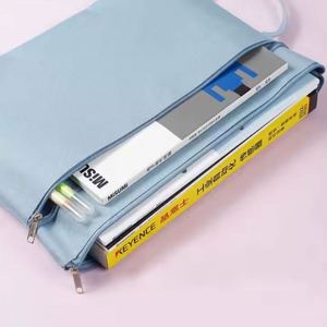 Custom <b>A4</b> File <b>Folder</b> Bag with Zipper Waterproof Oxford Material Multifunction <b>Document</b> Holder Handle for Promotional Use - Product Image 5