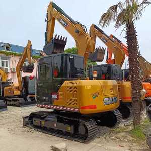 Mini-excavatrice Sany SY75C d'occasion de 7 tonnes, de bonne qualité, hydraulique sur chenilles, avec 90 % de disponibilité des composants (pompe, moteur, boîte de vitesses) – Chine - Product Image 3
