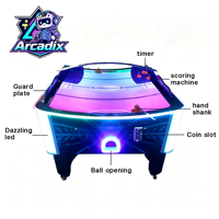 Machine de jeu de hockey sur air à monnayeur, table d'arcade pour 2 joueurs, machine de jeu de sport électrique d'intérieur pour parc d'attractions