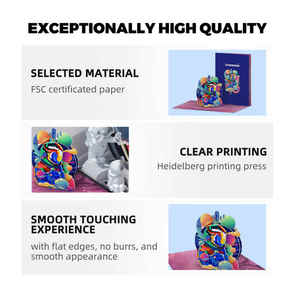Chizikon High Quality Space Astronaut Graphics Pop-up 3d Holiday Gift Cards