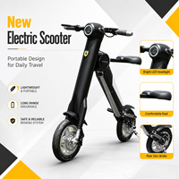 Trottinette électrique pliable à batterie lithium 36V 350W pour adultes, légère, pour les trajets en ville, design à 2 roues, autonomie de 30 à 40 km