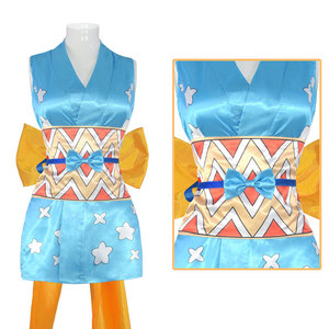 Disfraz de Nami para mujer, kimono corto con estampado satinado, conjunto completo para Halloween - Product Image 3