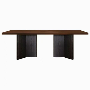 Tavolo da Pranzo Contemporaneo in <span class=keywords><strong>Legno</strong></span>, Ampio Piano Rettangolare con Gambe Scultoree in <span class=keywords><strong>Legno</strong></span> Massello - Product Image 5