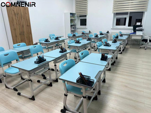 Bộ bàn ghế học sinh hiện đại, bàn ghế đơn, đồ nội thất trường học, chất liệu kim loại - Product Image 2