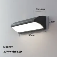 Lampe murale extérieure moderne IP65, étanche, en aluminium, source de lumière LED, nouveau type, double tête, forme irrégulière, décorative