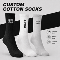 Chaussettes de sport pour hommes en coton respirant de qualité supérieure, certifiées CE, avec logo imprimé personnalisé