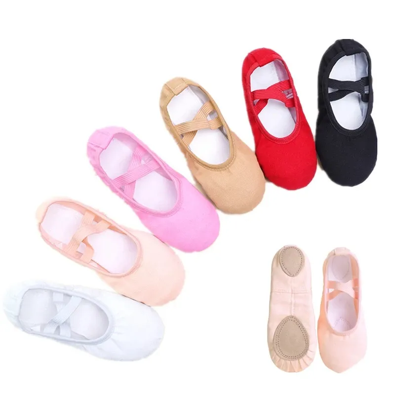 Girls Kids Pointe Shoes Dance Slippers High Quality Ballerina Practice Shoe For Ballet 6 color Ballet Dancer Professional Shoe