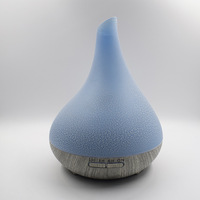 Diffuseur d'huiles essentielles d'aromathérapie bleu craquelé, 7 couleurs, Led changeantes, bureau, brume fraîche, humidificateur 550ml