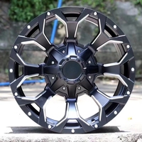 Rines de Aleación para Automóviles Todoterreno de 16 17 18 19 20 Pulgadas, 5x127 5x114.3 /150 6x139.7/130, Moldeados por Flujo, Negros, para Camionetas y SUV