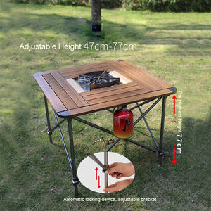 <span class=keywords><strong>โต๊ะ</strong></span><span class=keywords><strong>พับ</strong></span>ได้สำหรับกิจกรรมกลางแจ้ง ทำจากอลูมิเนียมอัลลอยด์ สำหรับปิกนิก ขาปรับระดับได้ พร้อมเตาแก๊สปิ้งย่าง 7000 วัตต์ สำหรับครัวเคลื่อนที่ - Product Image 3