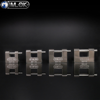 W701SS Ensemble de cadenas rectangulaires en laiton massif, cadenas de sécurité à clé maîtresse étanches pour porte avec acier inoxydable 304