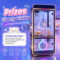 Machine à attraper les animaux transparente, personnalisable, avec structure en métal, pour espaces de vente au détail haut de gamme et centres de divertissement familial (FEC)