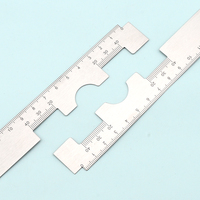 Règle PD en acier inoxydable de qualité médicale PR012 – Instrument de mesure oculaire en métal durable, stérilisable, avec échelle claire pour l'optométrie