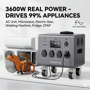 Générateur <span class=keywords><strong>solaire</strong></span> 3600W, station d'alimentation portable, batterie LiFePO4 pour la <span class=keywords><strong>maison</strong></span>, alimentation de secours, UPS, alimentation électrique 300W 1KW 2400W 3000W 5KW - Product Image 1