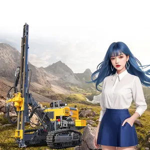 Mini crawler mounted dth 150m water well drilling rig for sale