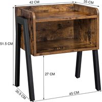 Table en bois marron supérieure vintage