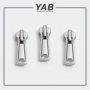 YAB Manufacture Oem Logo Free Samples Auto Lock Home Textile Custom Logo Zipper Pull